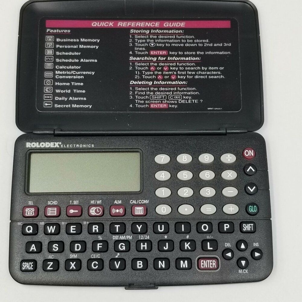 Vintage Rolodex Electronics Black 411 Pocket Directory Model RF411-12